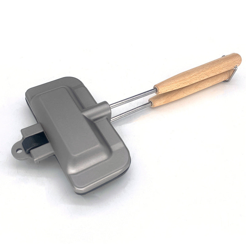 Poêle à sandwichs double face antiadhésive pliable pour gril, poêle à frire pour pain grillé, machine à petit-déjeuner, appareil à crêpes
