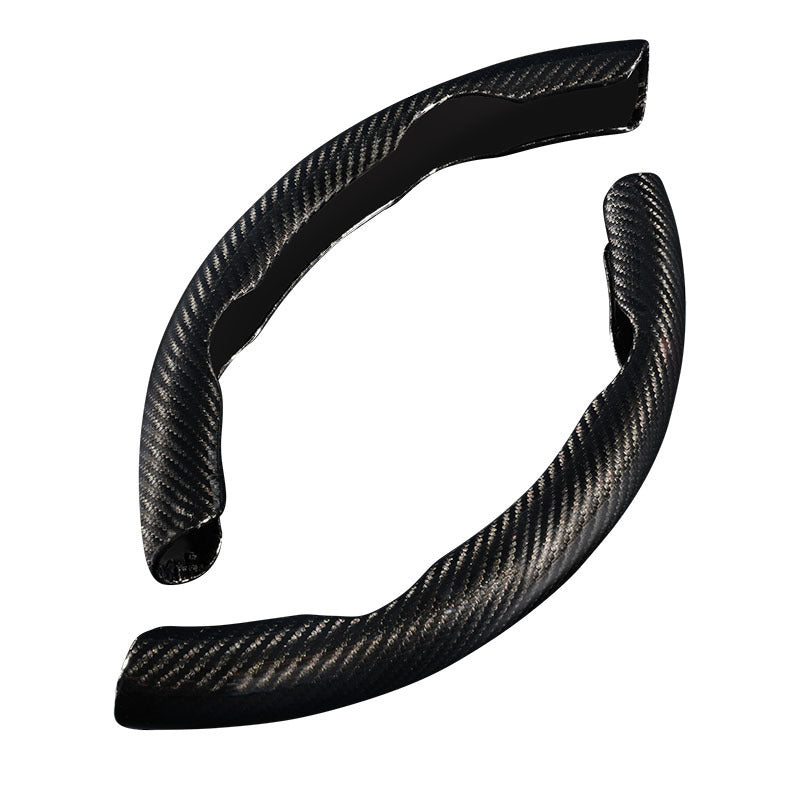 Car Universal Steering Wheel Cover Two-section Buckle Handle Cover Carbon Fiber Sports Sets