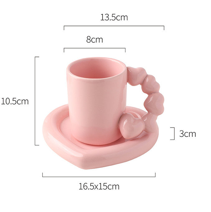 Mug Ceramic Coffee Cup And Saucer Set