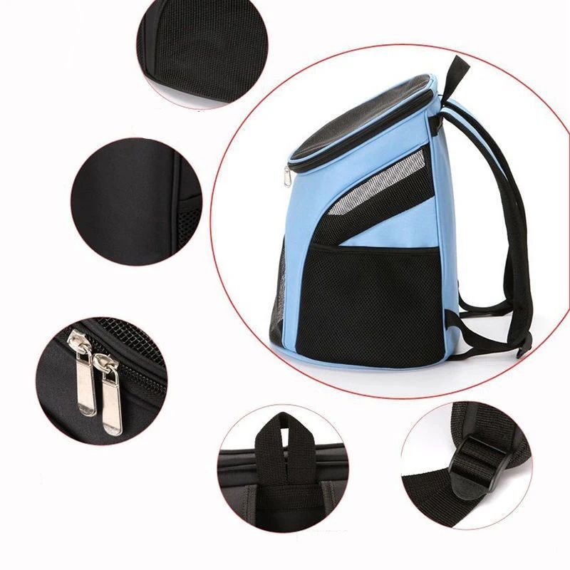 Sac à dos de transport respirant pour chiot et petit chien (Chihuahua, Schnauzer, Carlin) – Sac de transport portable pour animaux de compagnie pour l'extérieur