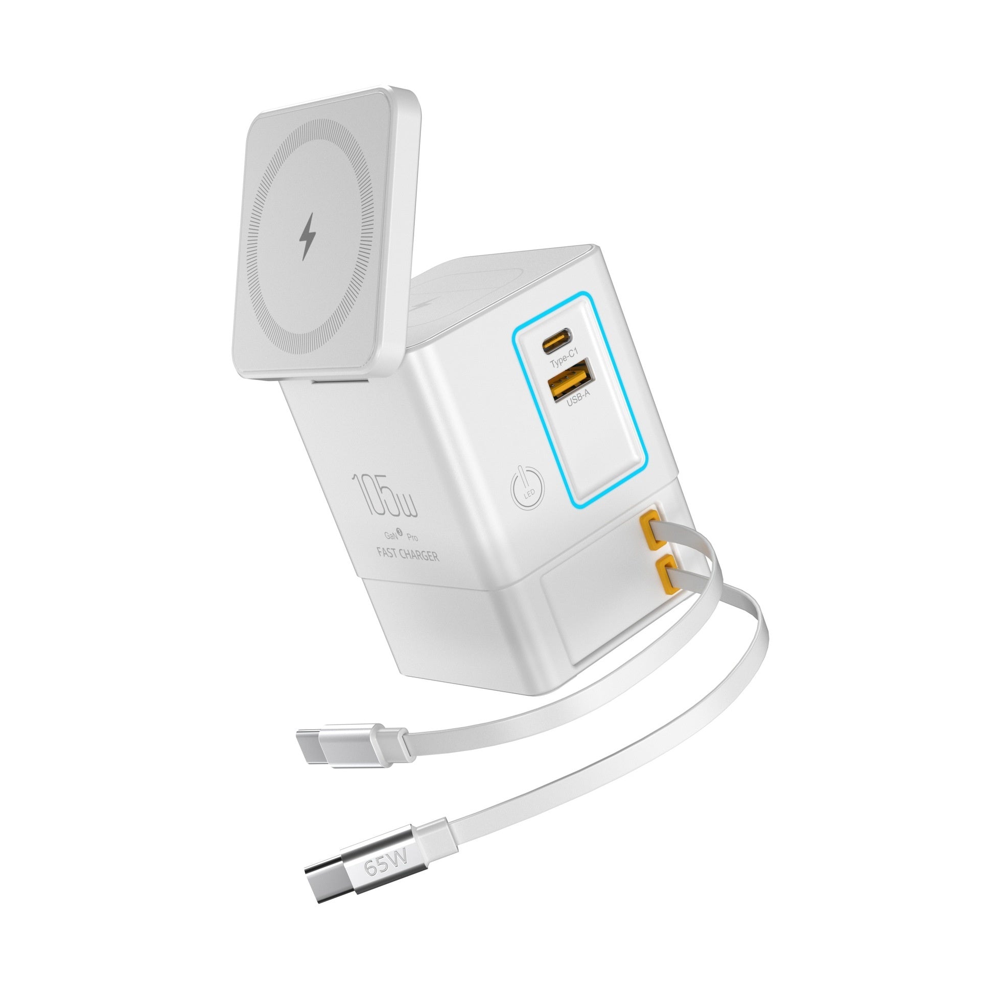 105W Multifunctional Magnetic Wireless Gallium Nitride Charger