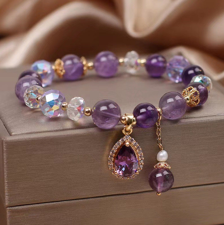 Natural Expensive Amethyst Bracelet For Women