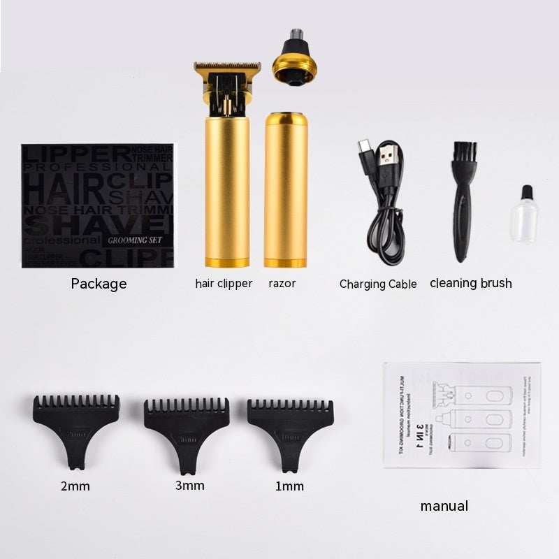 Household Three-in-one Set Self-service Electric Hair Cutting Knife