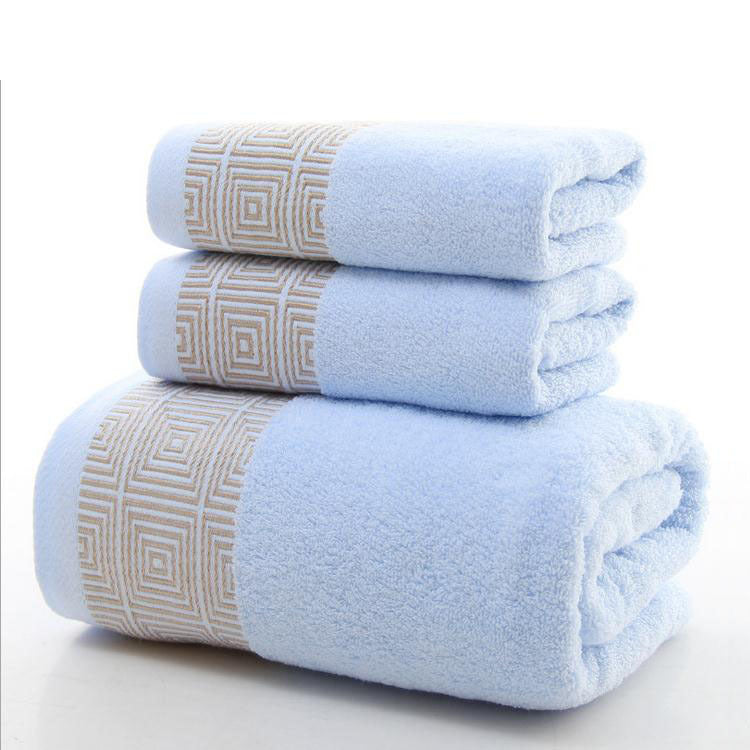 Towel 32-strand Pure Cotton Bath Towel Water Ripple Suit