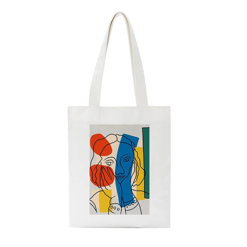 Facebook Print Large Capacity Canvas Bag