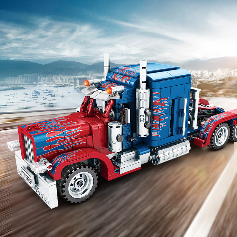 Technology Series Mechanical Truck Particle Assembly Building Blocks Boy Toy
