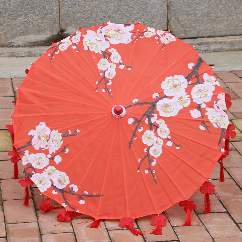 Handmade Dance Performance Printing Silk Umbrella