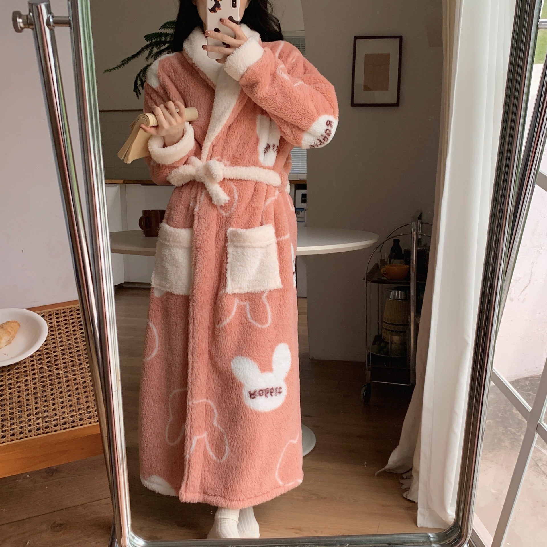 Coral Fleece Japanese Bathrobe Bathrobe Homewear Pajamas