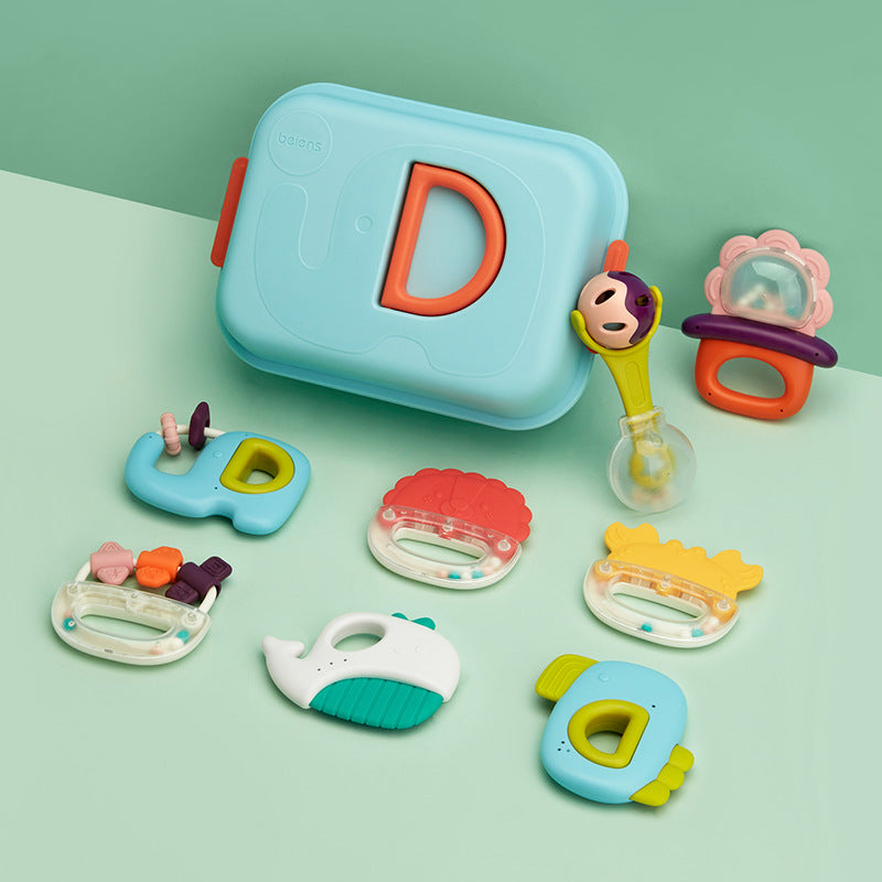 Baby 0-1 Year Old Toys Can Be Boiled And Rattle Puzzle Molar Teether
