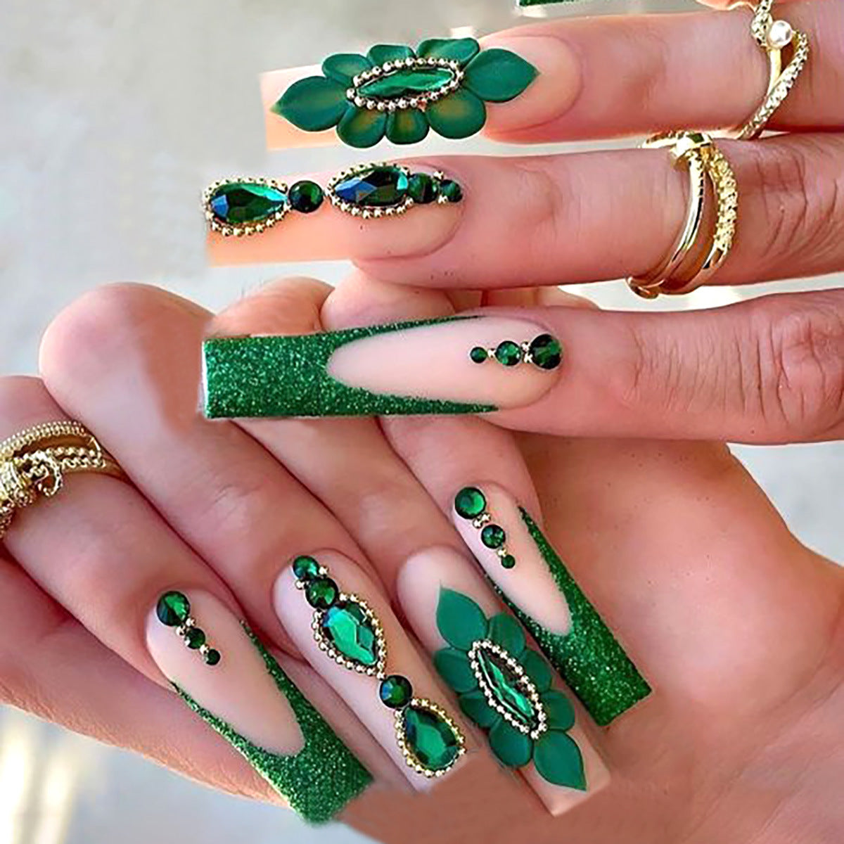 Gemstone Green French Wear Armor Popular Detachable