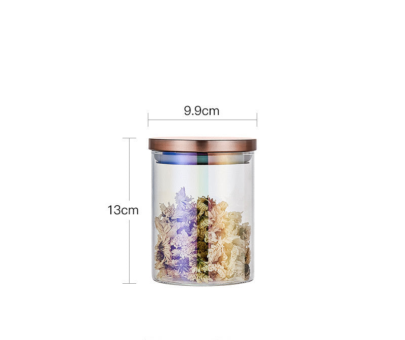 Glass Large Airtight Jar With Lid Moisture-proof Storage Tank Sugar Bowl Tea Can Grain Storage Tank