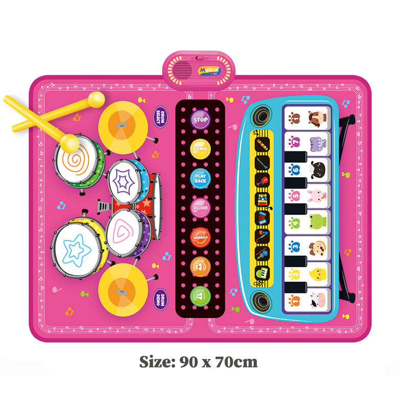 Children's Two-in-one Multifunctional Drum Kit Interactive Toy