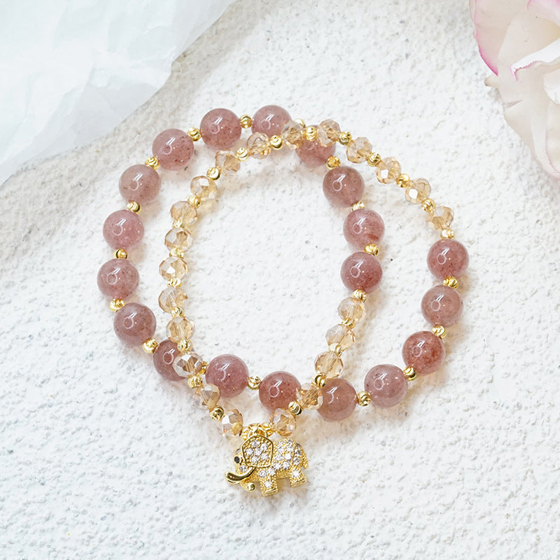 Retro Color Hair Crystal Bracelet For Women