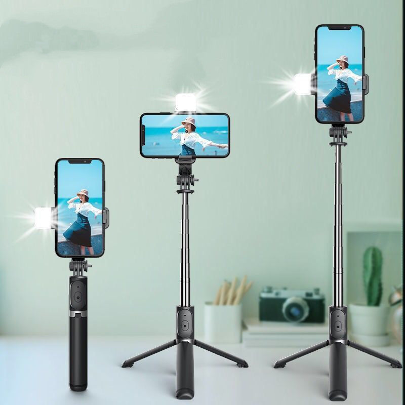 Compatible with Apple, Longer Bluetooth Selfie Stick Tripod Multi-function