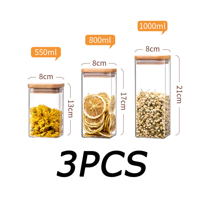 Glass Storage Jar Sealed Tea Dried Fruit