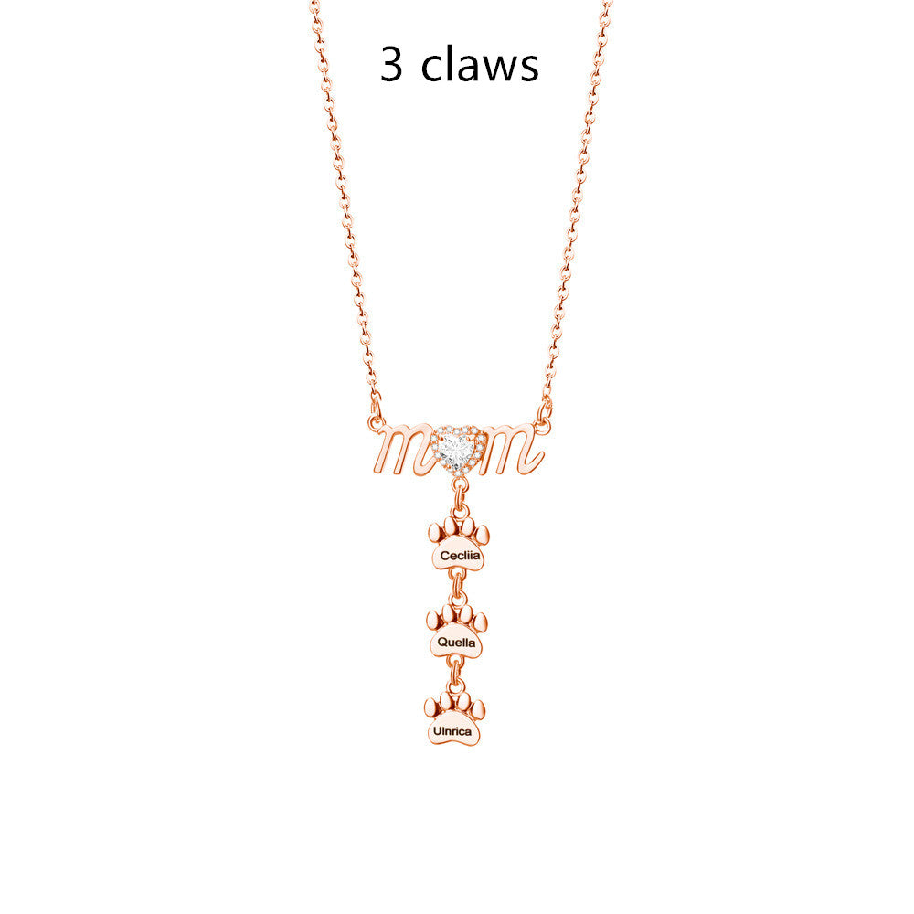 Mom Heart Diamond Necklace Mother's Day