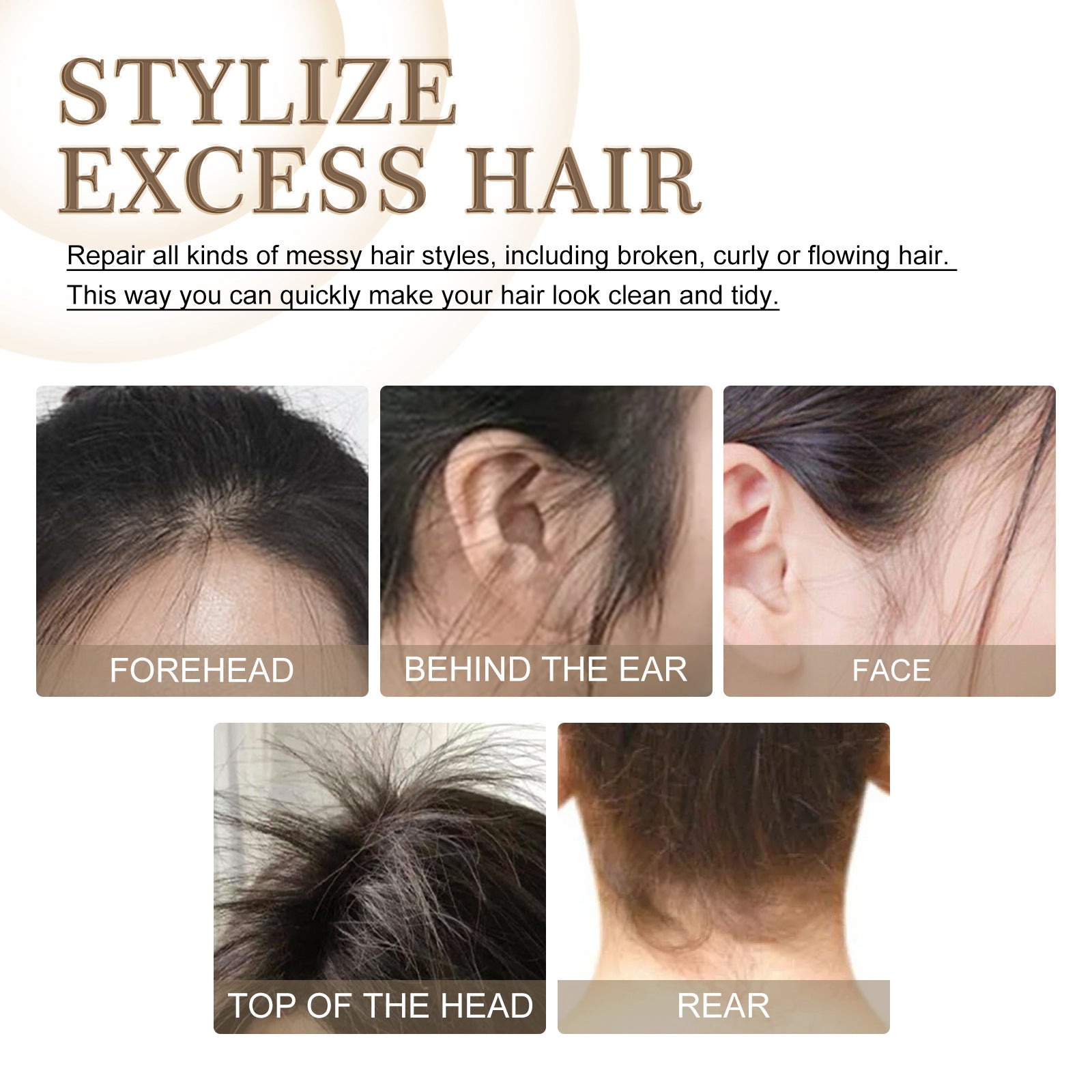 Shaping Hairstyle Lasting Styling Smooth Frizz Hair Wax Stick