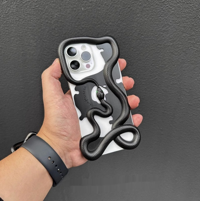 Tailed Snake Hollowed Out Decorative Phone Case