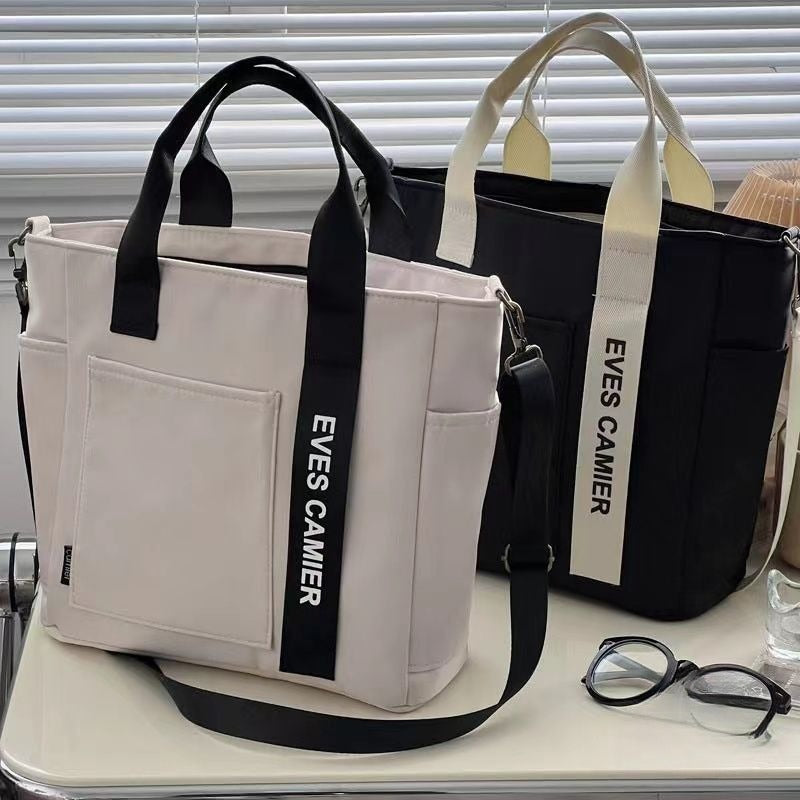 Simple All-match Waterproof Stylish Tote Canvas Handbag