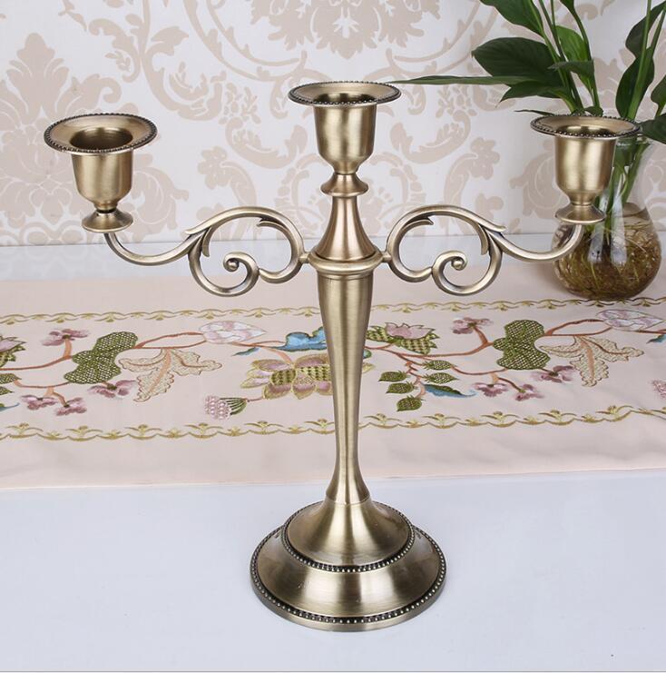 European Style Candle Holder Three Head Ornaments Home Decoration
