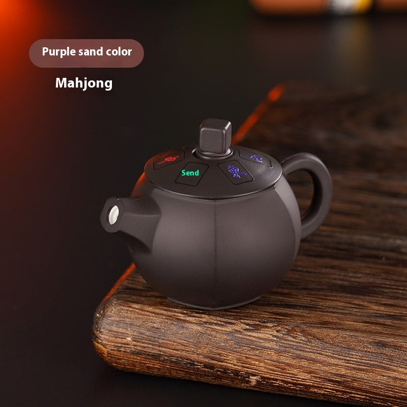 Creative Purple Clay Pot Lighter Rotating Decompression