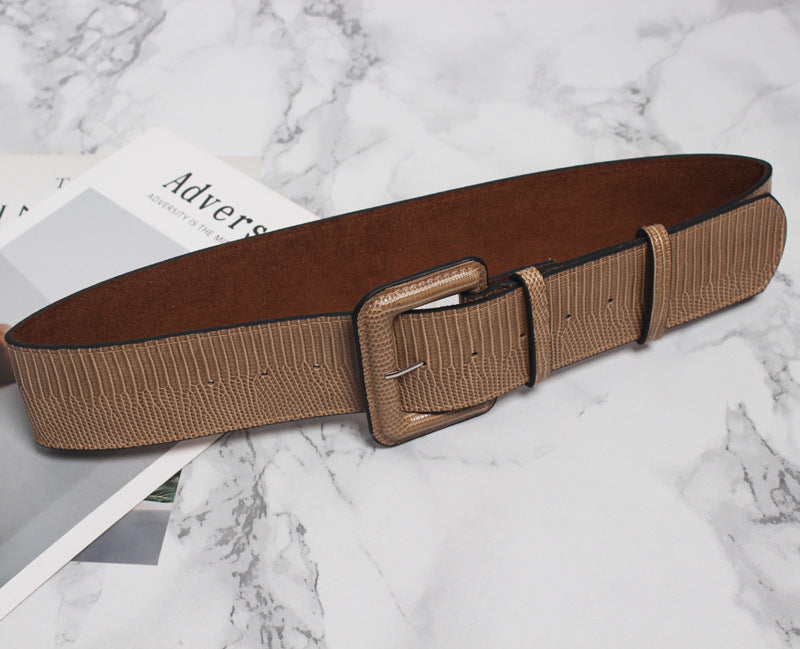 Ceinture large simple pour femme, décontractée et polyvalente, décorative
