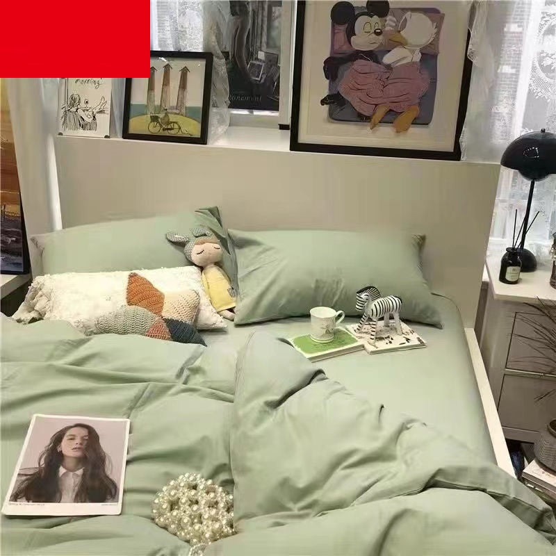 Cartoon Bear Four-piece Quilt Cover Sheet Bedding