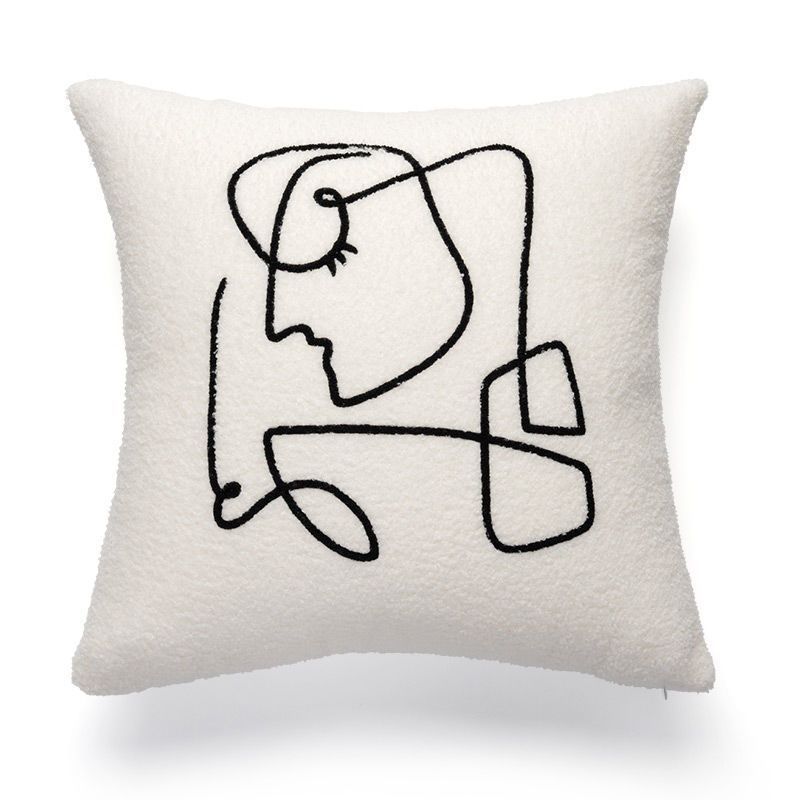 Nordic Ins Sofa Cushion Retro Houndstooth Pillow