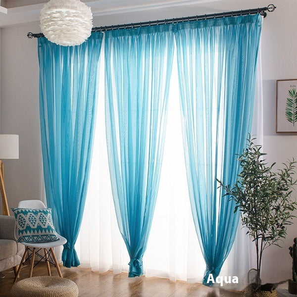 Wide Terylene Curtain Window Screen Fabric Solid Color