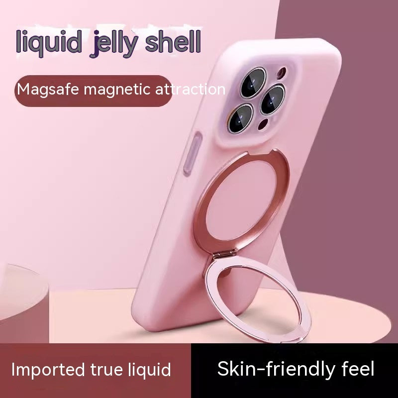 Coque en silicone avec support magnétique pour téléphone