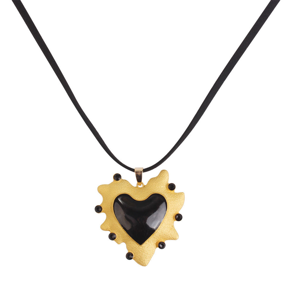 Alloy Two-tone Electroplating Peach Heart Necklace Ladies