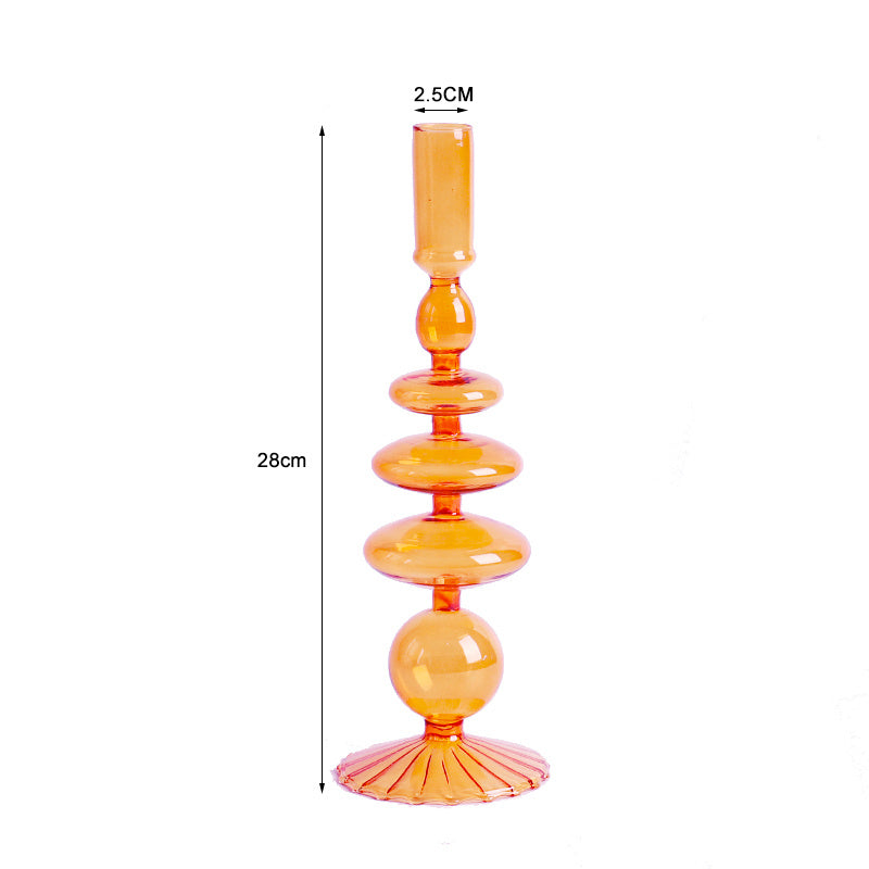 Candlelight Dinner Creative Glass Candle Holder Decoration