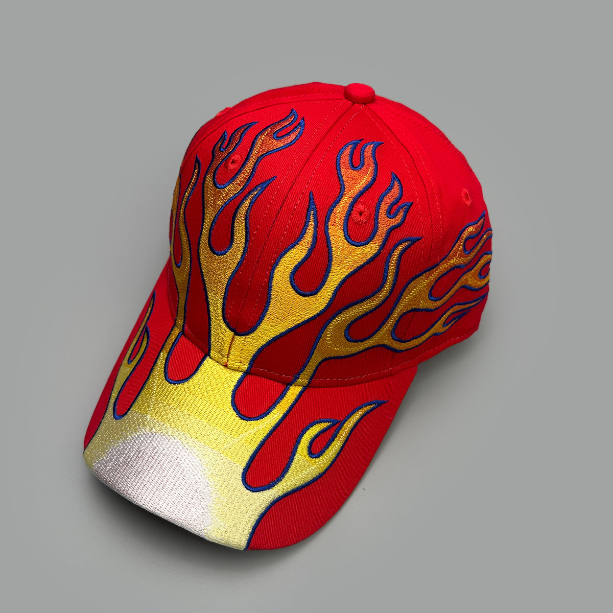 Flame-flag Niche Baseball Cap With A Unique Hip-hop Vibe