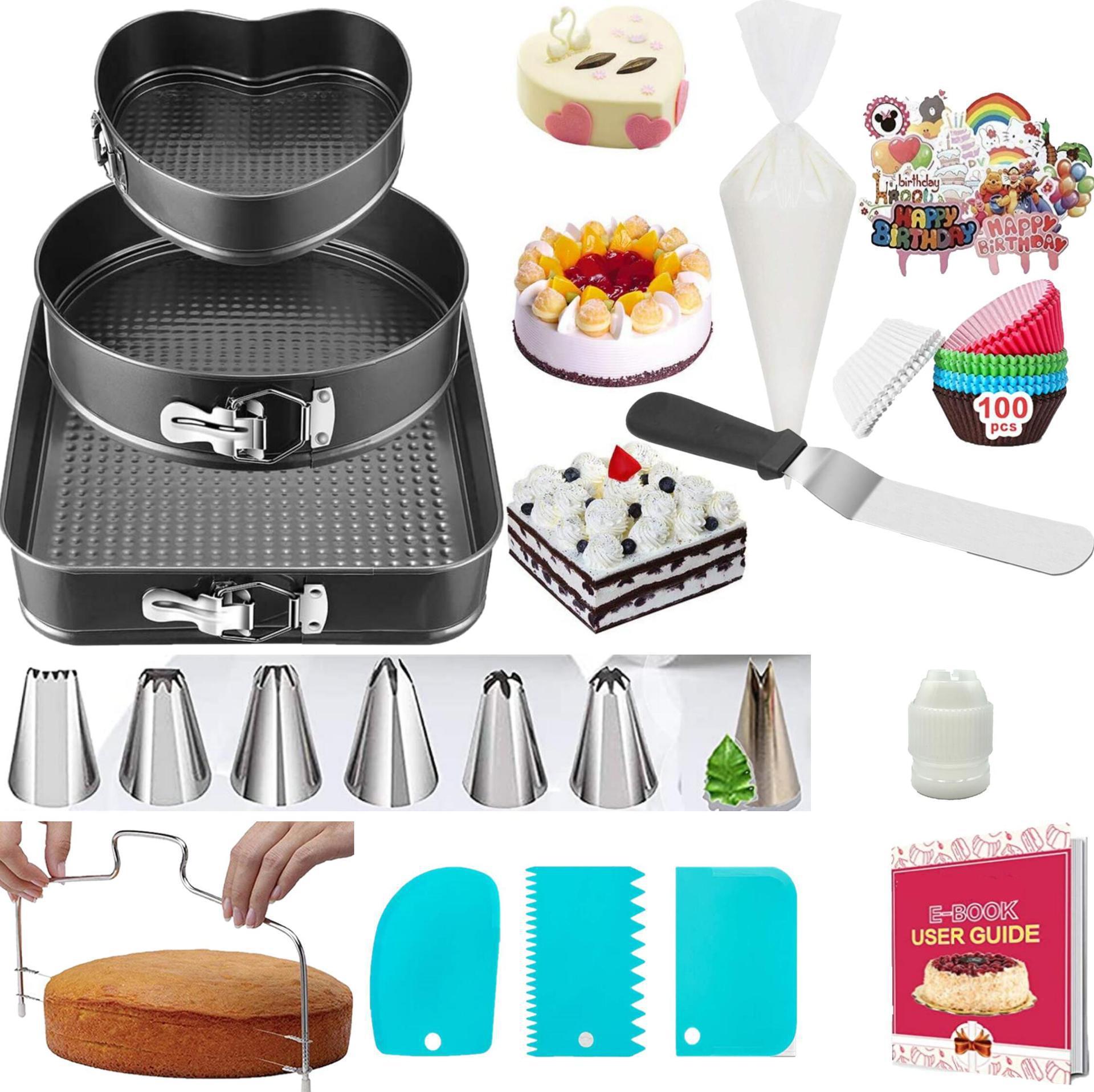 216-piece Heart-shaped Round And Square Baking Tray With Lock Suit Decorating Nozzle