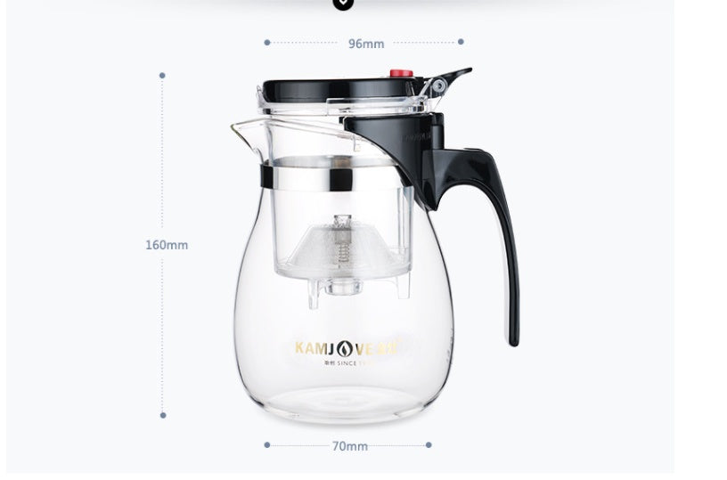 Heat Resistant Glass Filter Elegant Cup Teapot