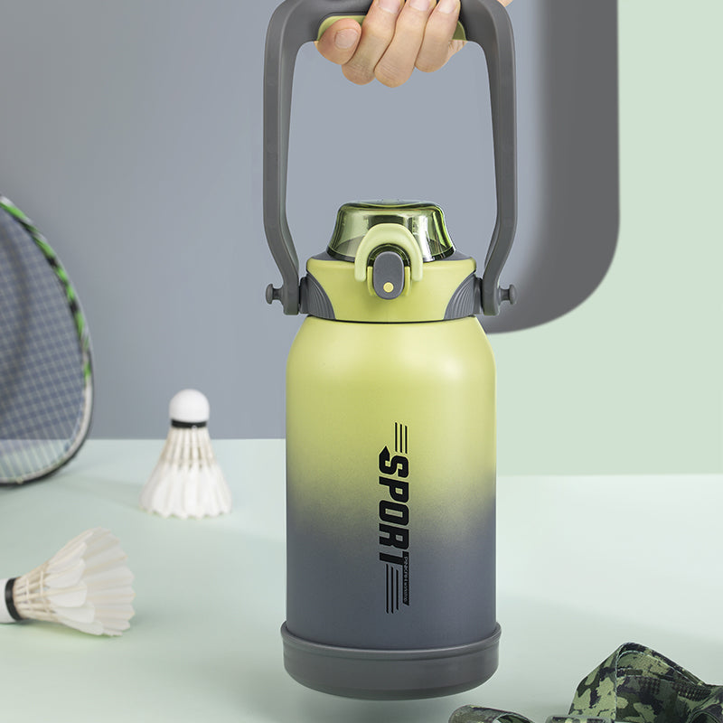 Bouteille d'eau de sport en acier inoxydable 316 avec paille