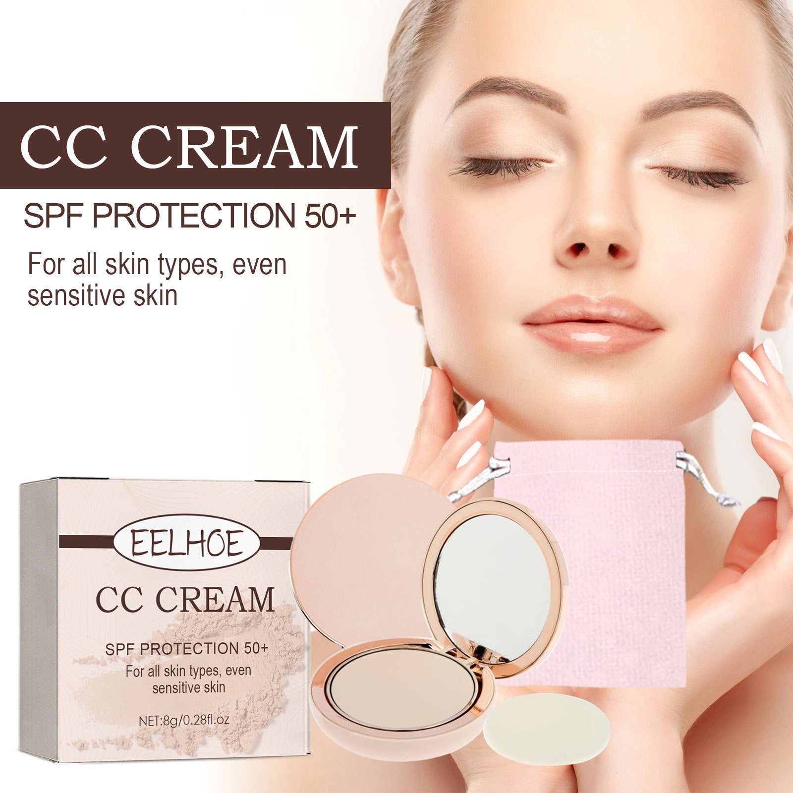 Skin Protection Lightweight Breathable Durable Not Easy To Makeup Natural Concealing And Setting Makeup Powder