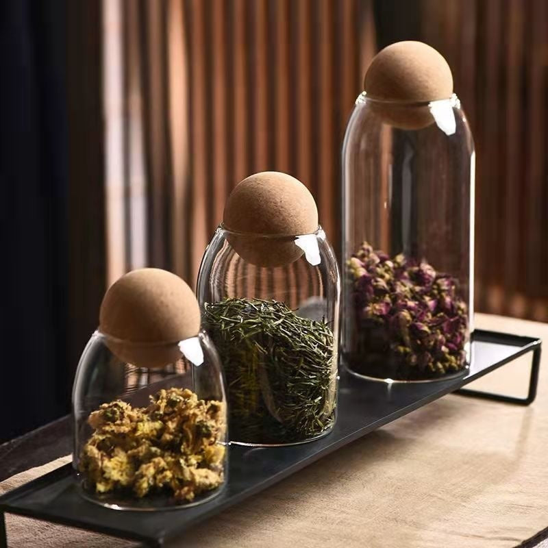 Ball Cork Glass Jar Tea Seal