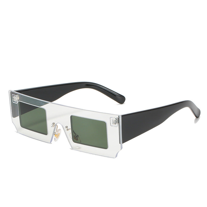 European And American Personalized Contrast Color Slice Square-rimmed Glasses