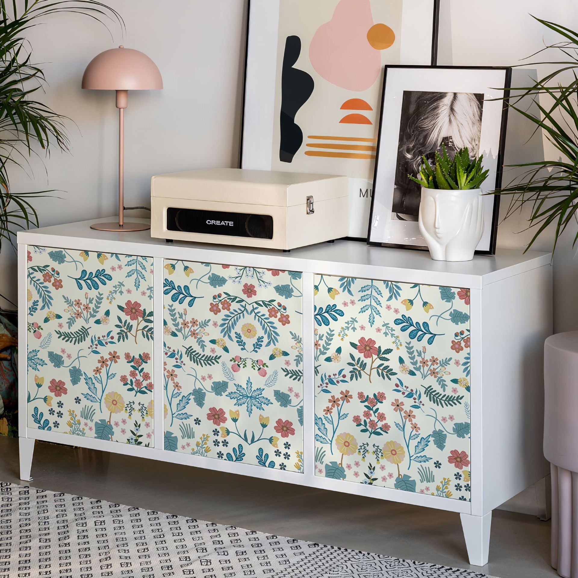 PVC Self-adhesive Flower Wallpaper