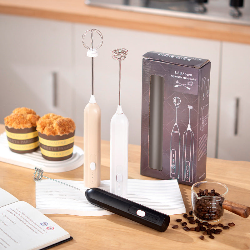 Cross-border Blender Handheld Electric Whisk USB Rechargeable Baking Coffee Milk Frother