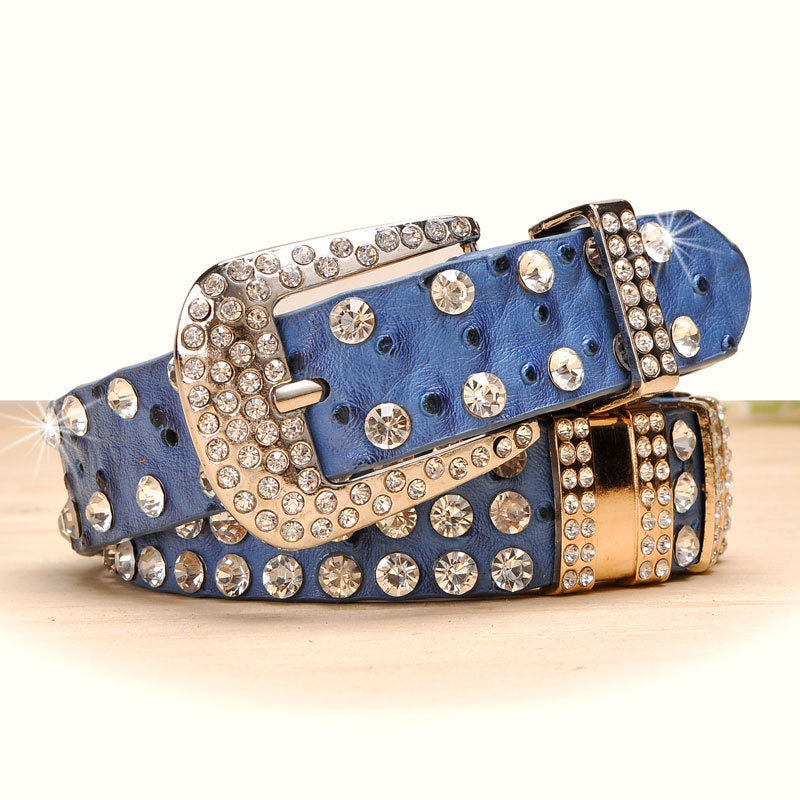 Ceinture décorative de mode large en strass entièrement incrustée de diamants