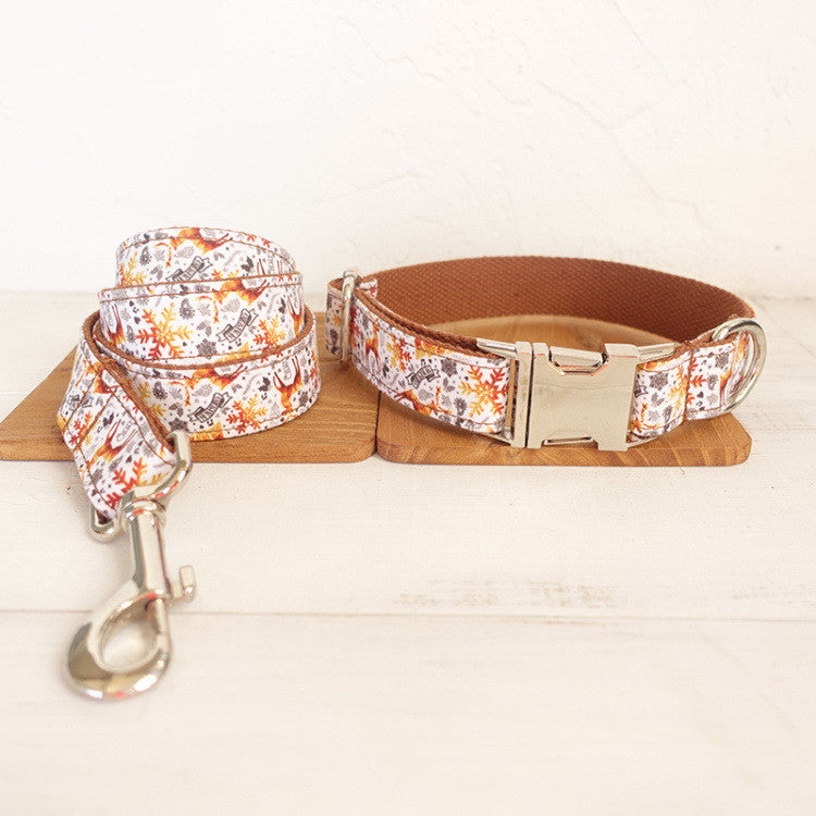 Creative And Simple Pet Traction Rope Collar Set
