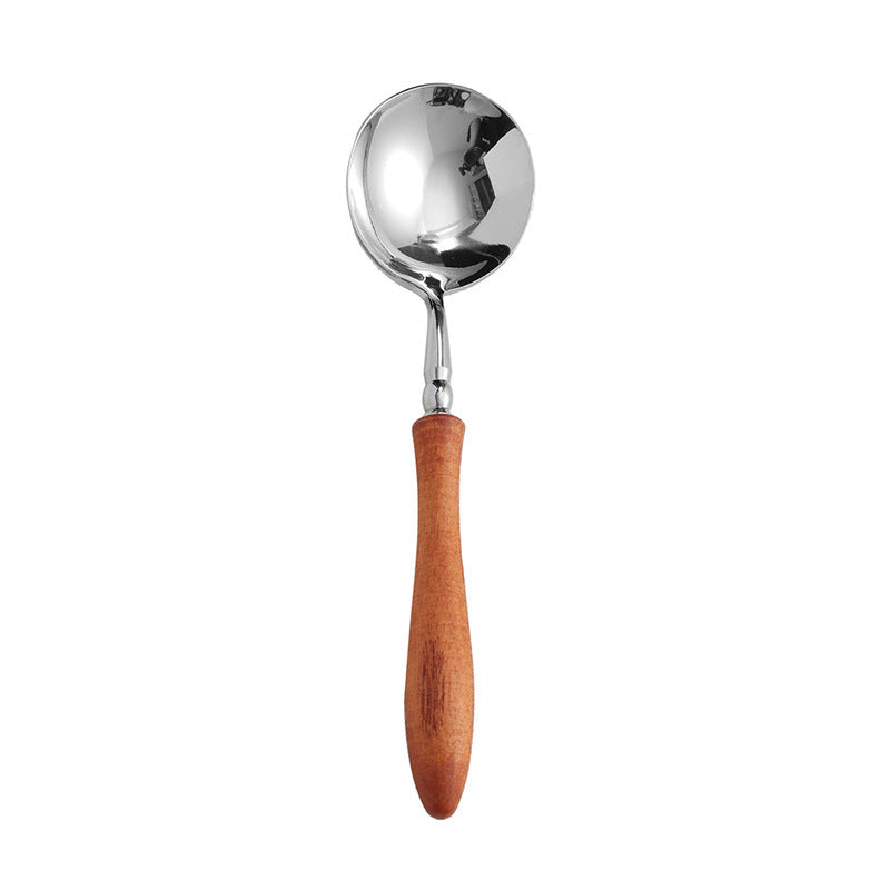 304 Stainless Steel Rosewood Wooden Handle Knife Fork And Spoon Tableware