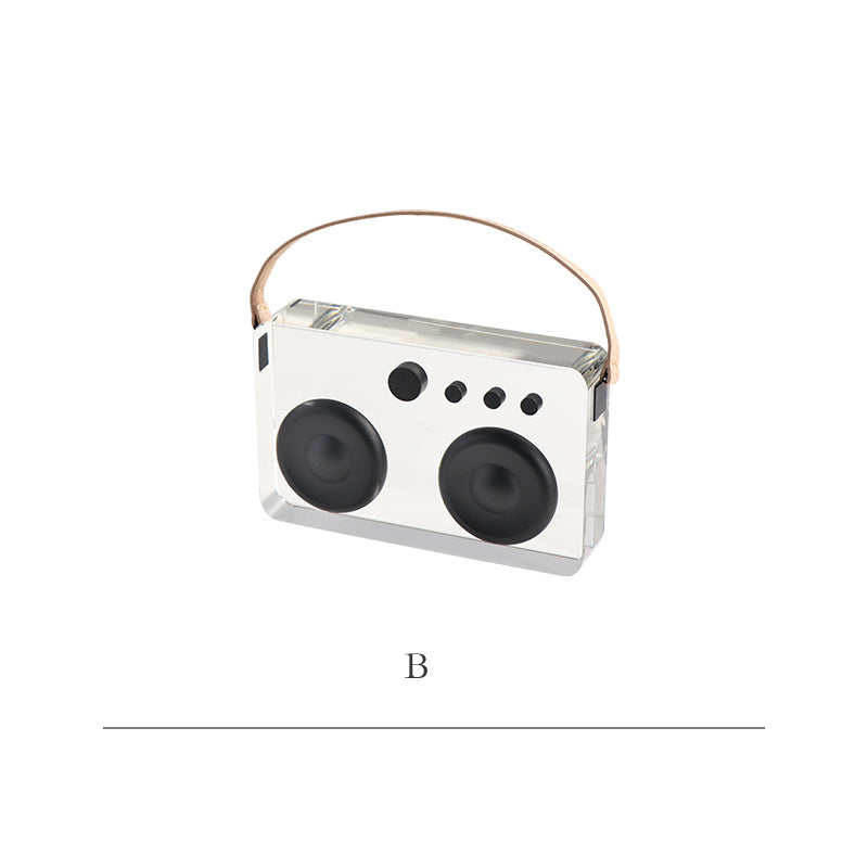 Transparent Radio Recorder Desktop Decoration