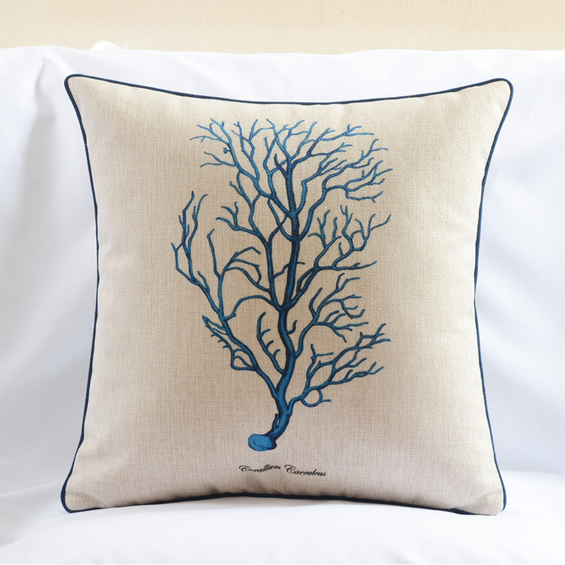 Ocean Series Home Sofa Cotton And Linen Cushion Case
