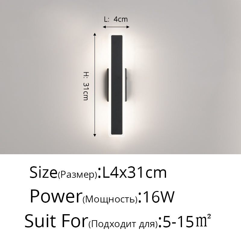Modern Minimalist Bedroom Double Head Wall Lamp