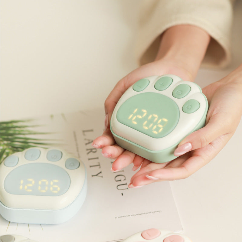 Cat's Claw Mini Alarm Clock Simple Luminous Mute