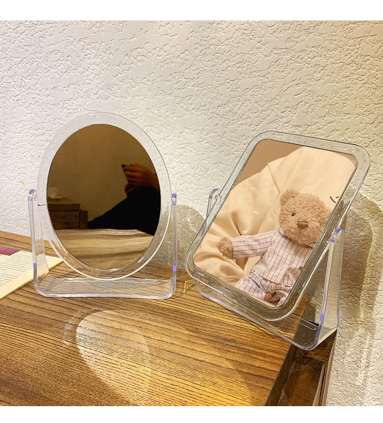 Transparent Reversible Simple Fashion Makeup Mirror