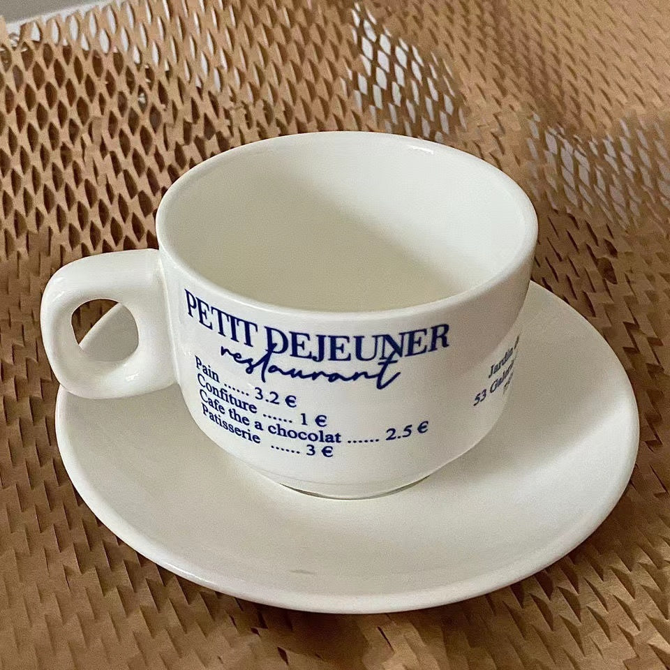Simple Ceramic Morning Coffee Saucer Milk Cup